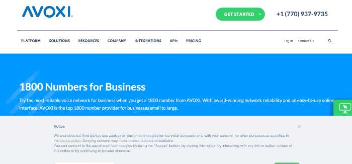 Avoxi vanity phone number offer