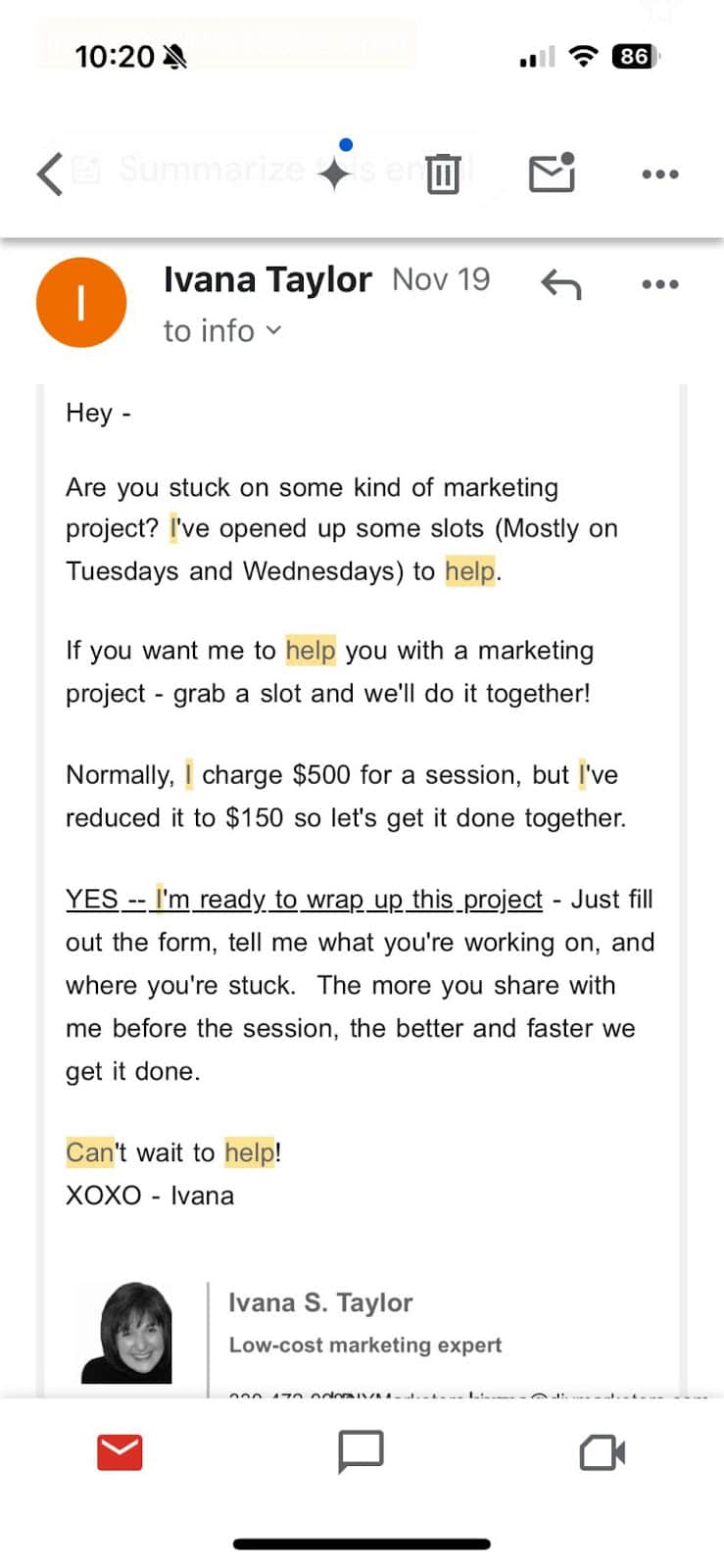 gmail mobile email - hide my email
