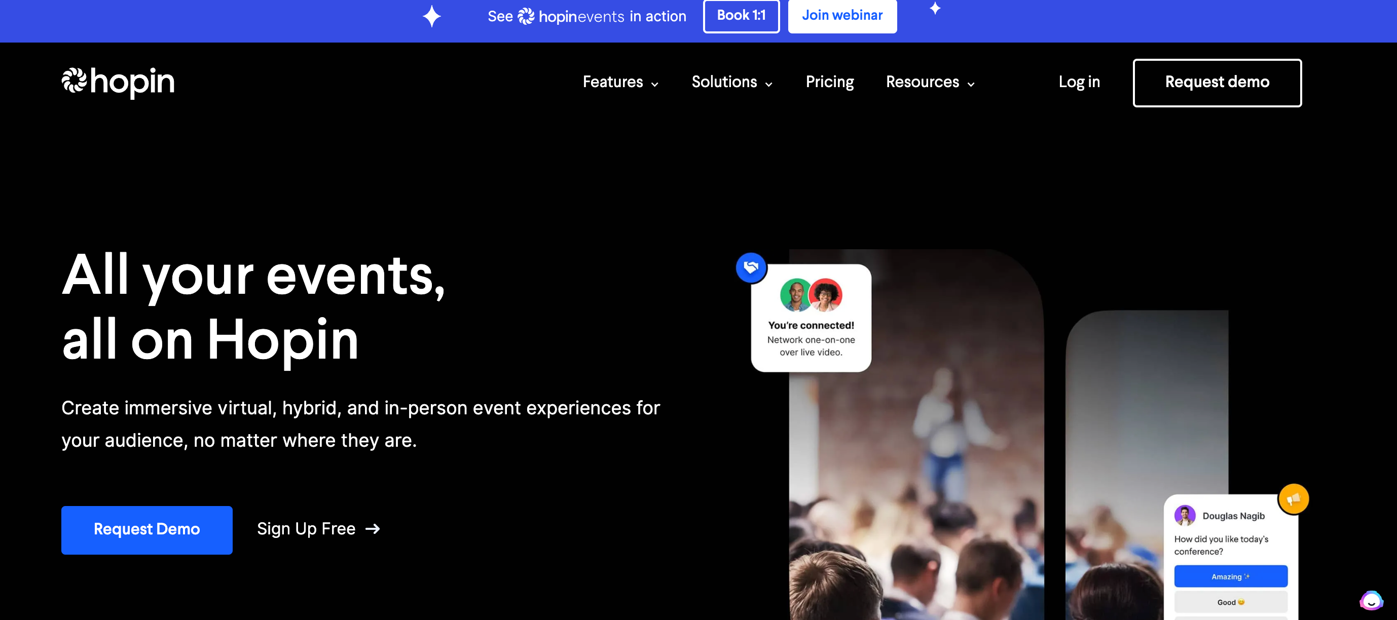 virtual sessions on hopin