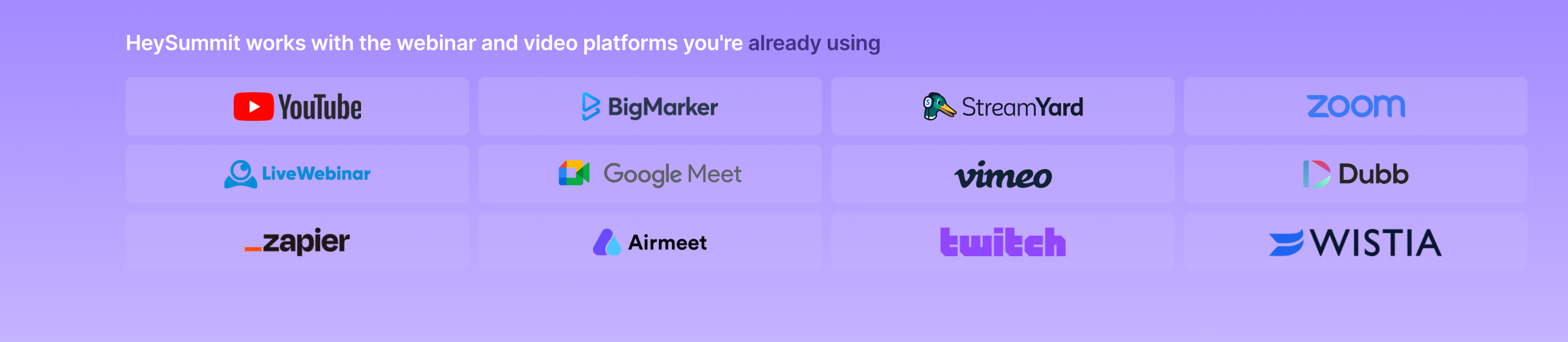 HeySummit livestreaming capabilities for virtual events